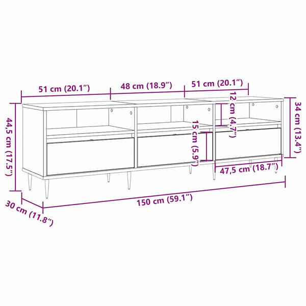 TV-Schrank Altholz 150 cm