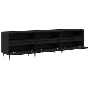 TV-Schrank Schwarz Eichen-Optik 150 cm
