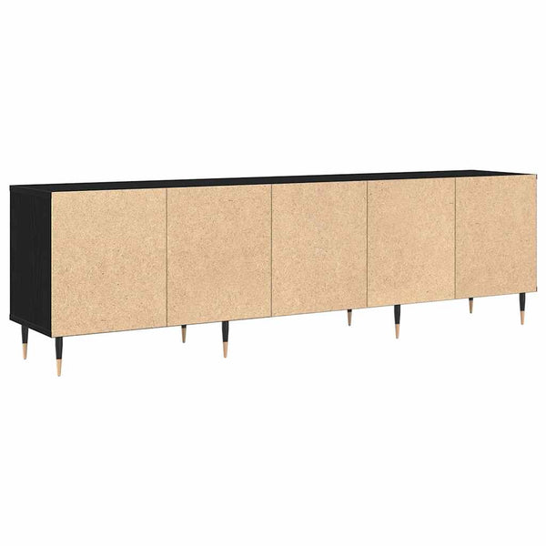 TV-Schrank Schwarz Eichen-Optik 150 cm
