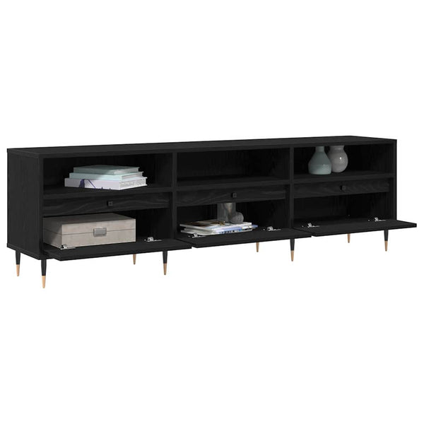 TV-Schrank Schwarz Eichen-Optik 150 cm
