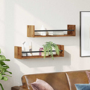Wandregal Altholz 60 cm 2er Set