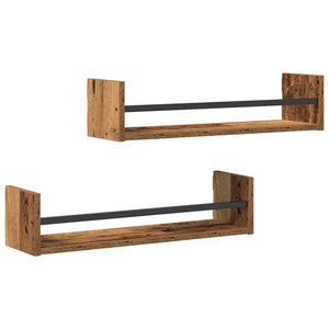 Wandregal Altholz 60 cm 2er Set
