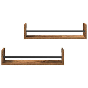 Wandregal Altholz 60 cm 2er Set