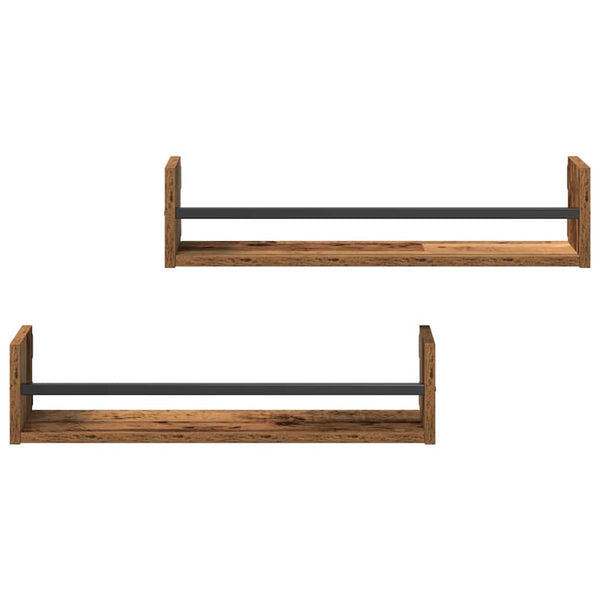 Wandregal Altholz 60 cm 2er Set