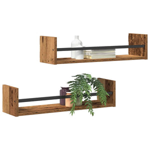 Wandregal Altholz 60 cm 2er Set