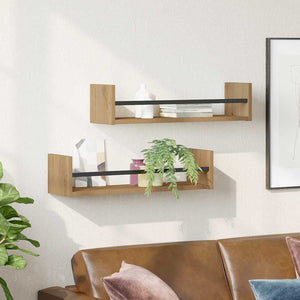 Wandregal 2er Set Artisan Eiche 60cm