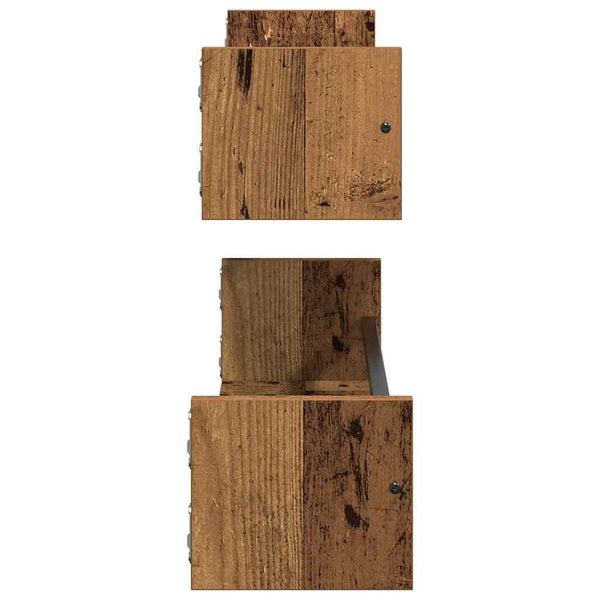 Wandregal Altholz 2er Set 80cm