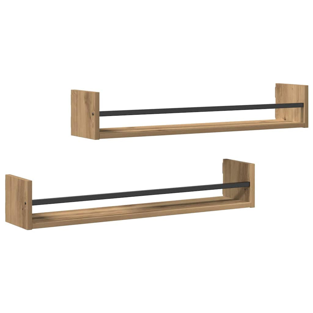 Wandregal 2er Set Artisan Eiche