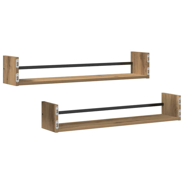 Wandregal 2er Set Artisan Eiche