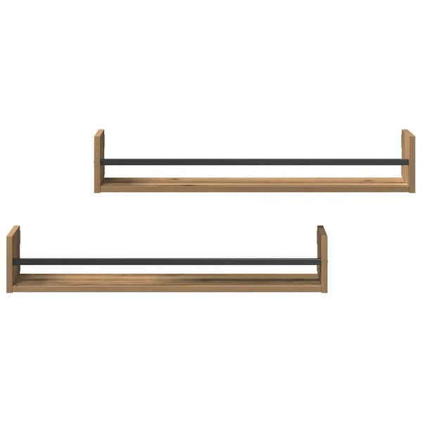 Wandregal 2er Set Artisan Eiche