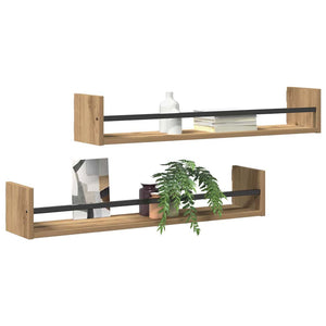 Wandregal 2er Set Artisan Eiche