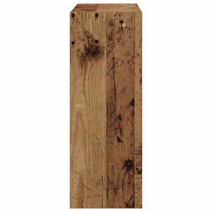 Schuhschrank mit Regal Altholz 60 cm
