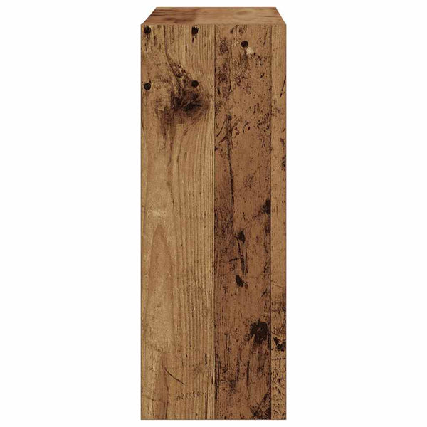 Schuhschrank mit Regal Altholz 60 cm