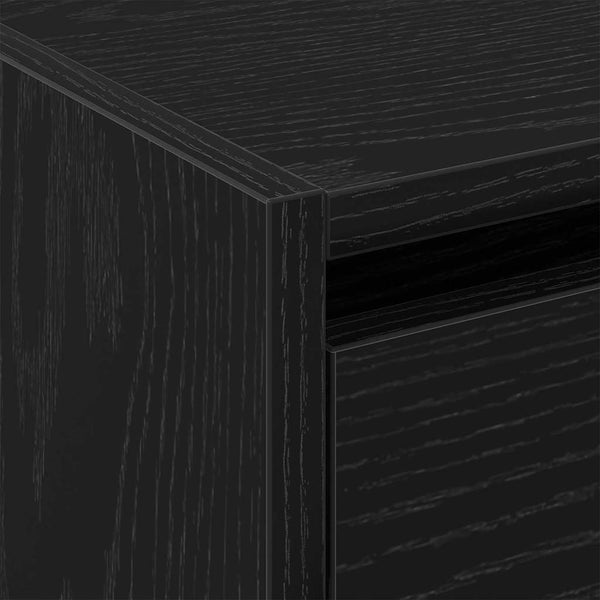 Schuhschrank Schwarz Eichenoptik 60cm