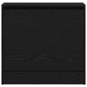 Schuhschrank Schwarz Eichenoptik 60cm