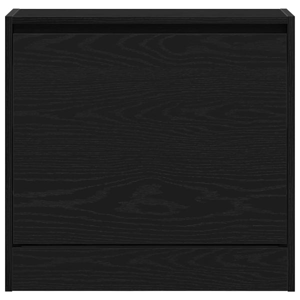 Schuhschrank Schwarz Eichenoptik 60cm