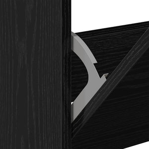 Schuhschrank mit Regal Schwarz Eiche 80cm