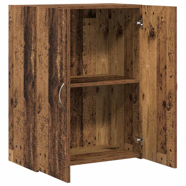 Büroschrank Schwarz Eichen-Optik mit Regal