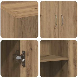 Büroschrank Altholz mit Regal