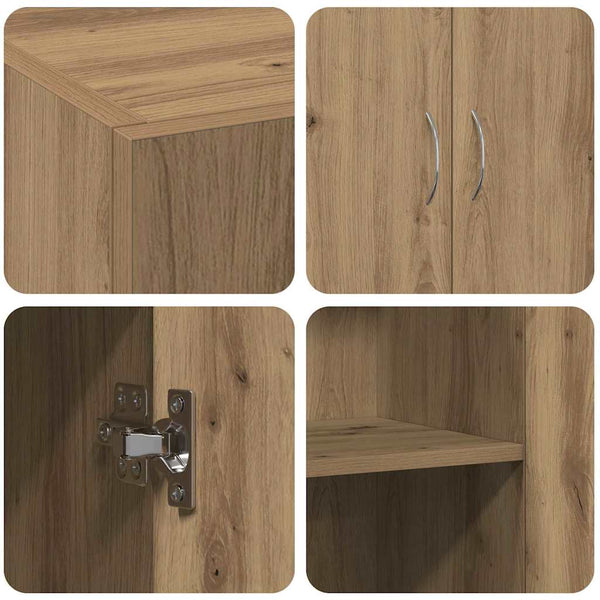 Büroschrank Altholz mit Regal