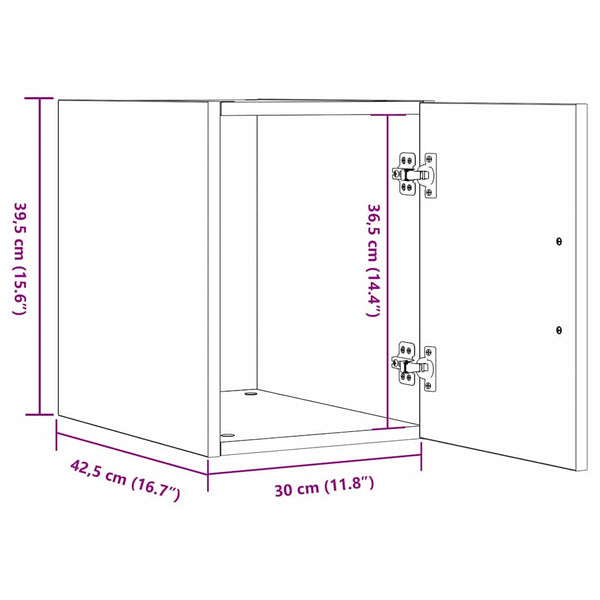 Wandschrank Altholz 30x42,5x39,5 cm
