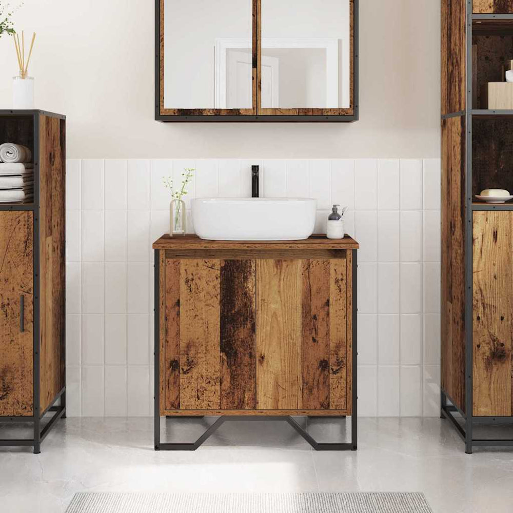 Waschbeckenschrank Altholz 60x35x60cm