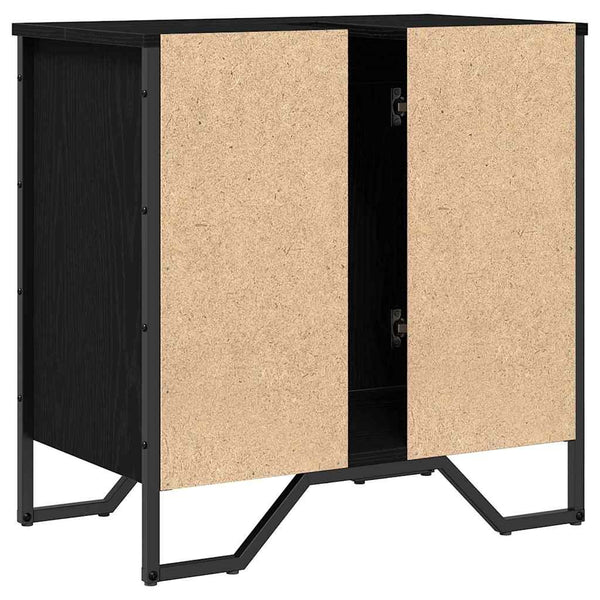 Waschbeckenschrank Schwarz Eichen-Optik 60cm