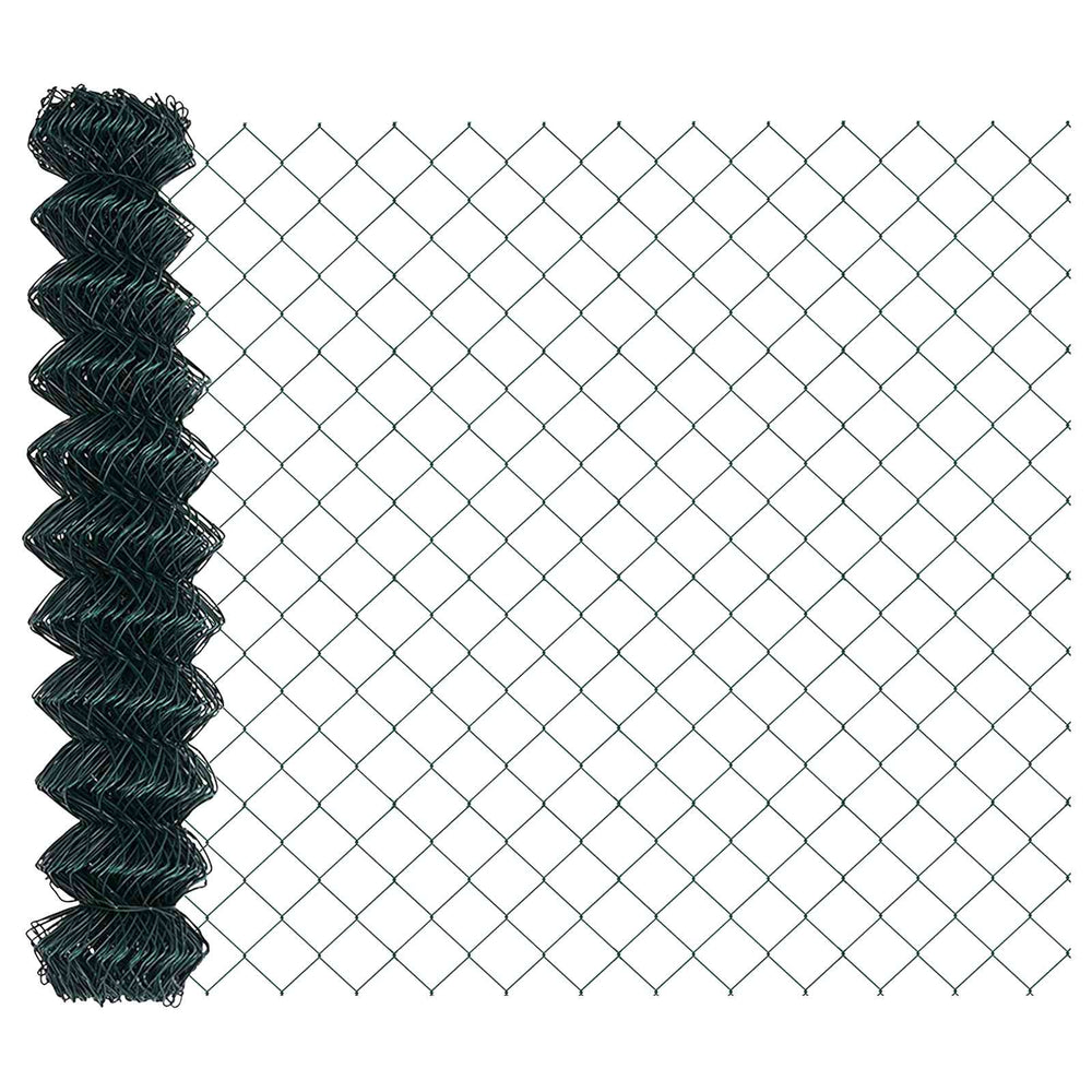 Grüner Kettenzaun Stahl 10 x 1,4 m