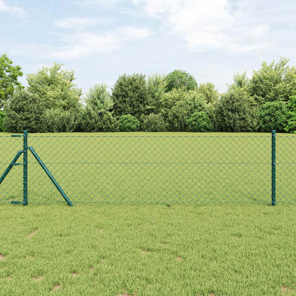 Grüner Kettenzaun 25 x 0,6 m