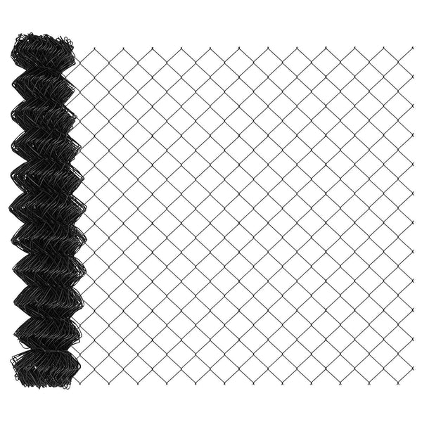 Stahl Kettenzaun Grau 10 x 1,2 m