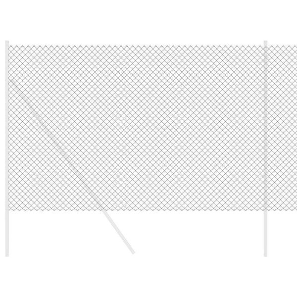 Grauer Stahl Kettenzaun 10 x 1,6 m