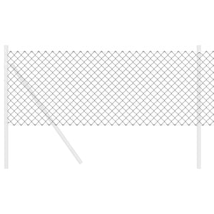 Kettenzaun Grau 25x0,6m Stahl