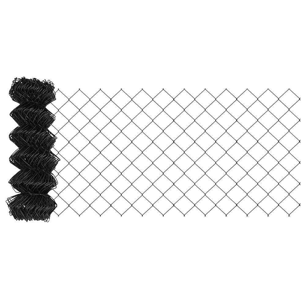 Grauer Kettenzaun 25 x 0,8 m