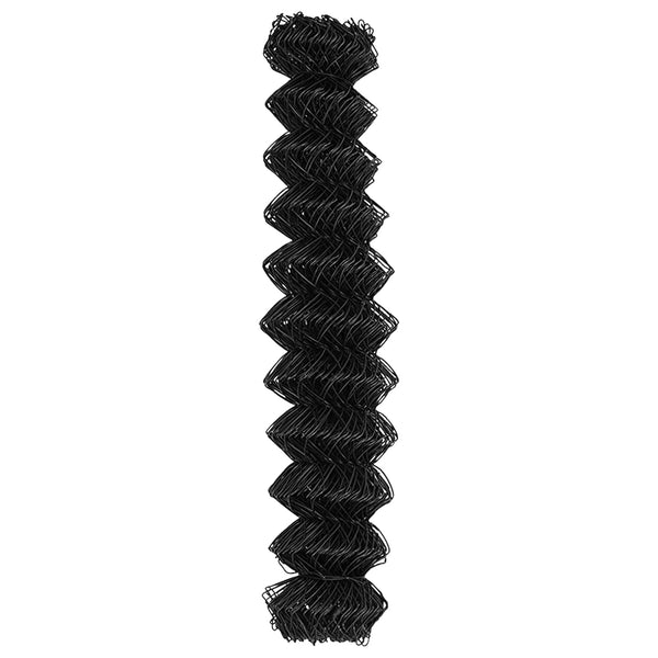 Grauer Stahl Kettenzaun 25x1,4 m