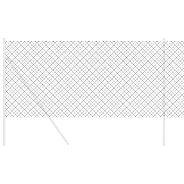Grauer Stahl Kettenzaun 25x1,4 m