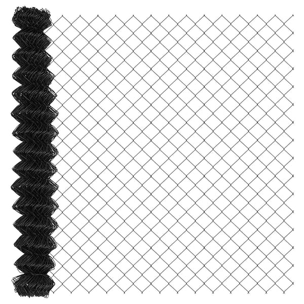 Grauer Stahl Kettenzaun 25 x 1,6 m