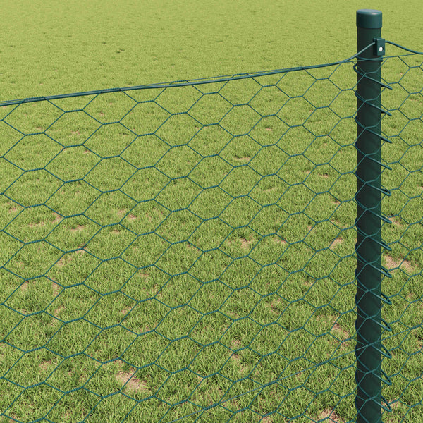 Hexagonzaun Grün 0,4x10m Stahl