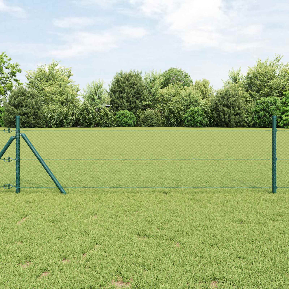 Hexagonzaun Grün 0,4x10m Stahl