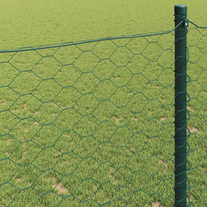 Hexagonzaun Grün Stahl 0,5 x 100 m