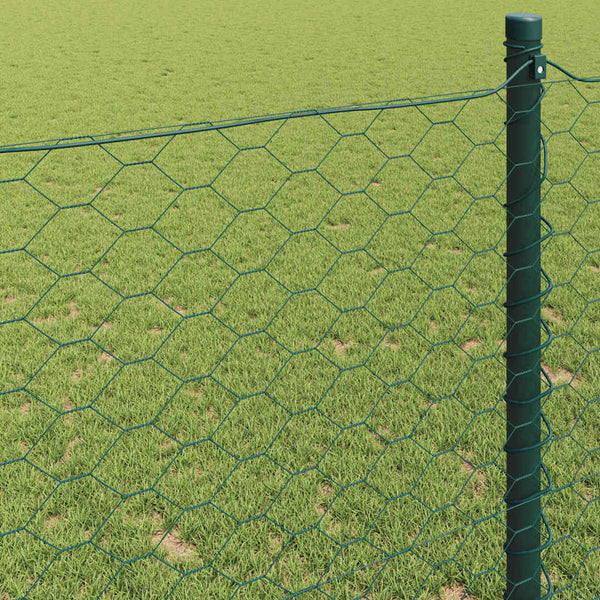 Hexagonzaun Grün Stahl 0,5 x 100 m