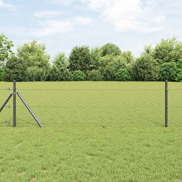Hexagonzaun Grau 1,6x10m Stahl