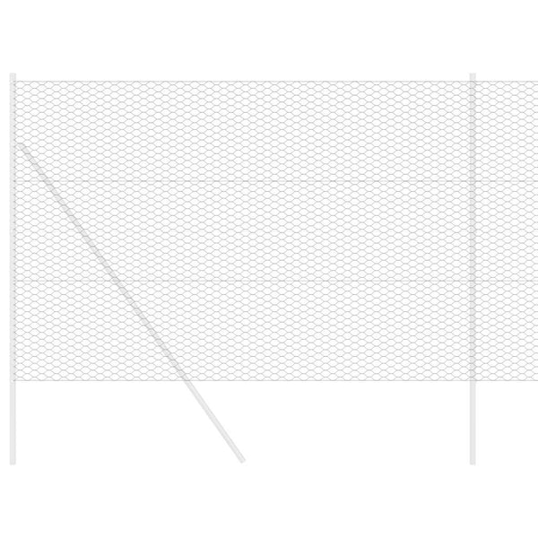 Hexagonzaun Grau 1,6x10m Stahl