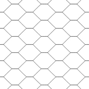 Grauer Hexagonzaun 0,8 x 25 m
