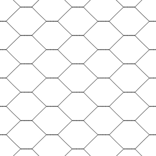 Grauer Hexagonzaun 0,8 x 25 m