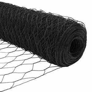 Grauer Hexagonzaun 0,8 x 25 m