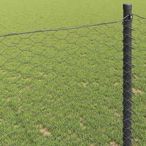 Grauer Hexagonzaun 0,8 x 25 m