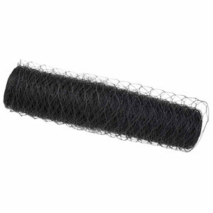 Grauer Hexagonzaun 0,8 x 25 m