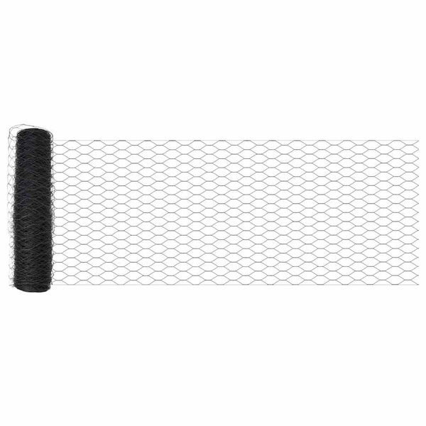 Grauer Hexagonzaun 0,8 x 25 m