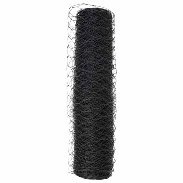 Grauer Hexagonzaun 0,8 x 25 m