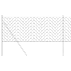 Grauer Hexagonzaun 0,8 x 25 m